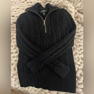 Polo RL Half Zip - Cable-knit Longsleeve Sweater